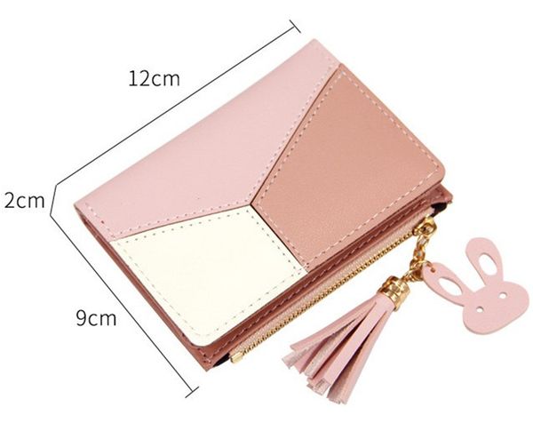 

luxury handbags purses fashion short ladies zipper wallet with sulphur and big volume change card bag selling cute mini girl purse hot, Red;black