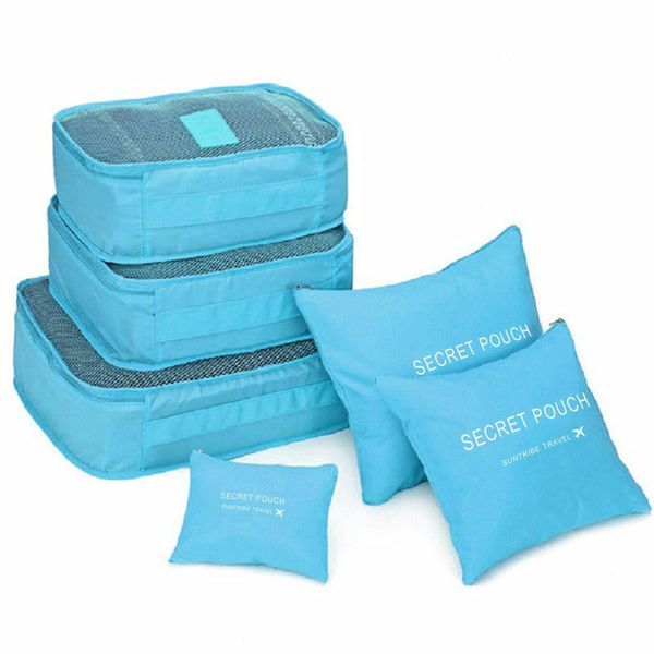 

6pcs/set travel luggage organizer underwear socks packing storage bag outdoor bags