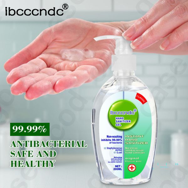 

200ml anti bacterial hand sanitizer quick-dry disposable handg gel 75% ethanol antibacterial gel alcohol hand disinfection kids d31703