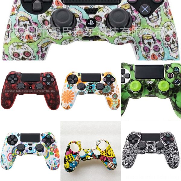 

ybhie анти-скольжения силиконовые беспроводная кожи чехол крышка для playstation 4 ps4 в protecive игровой контроллер белый красный