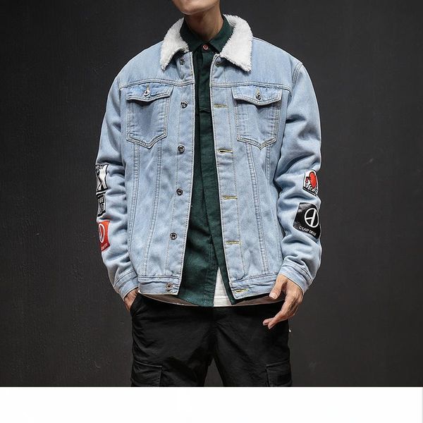 

2018 autumn black mens denim jacket single breasted fleece thicken outerwear casual cowboy jean coats plus size m-4xl 5xl #950, Black;brown