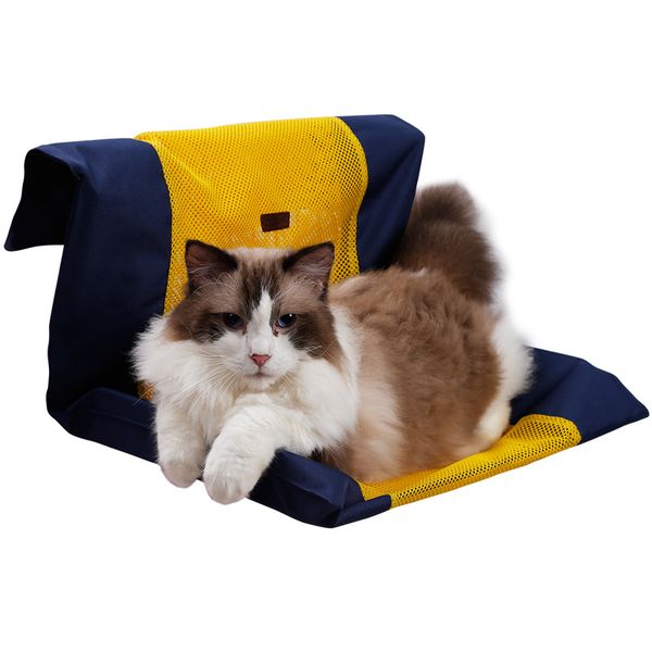 

summer breathable mesh cat hammock balcony window hanging bed cat cage hanging bed nest removable pet swing cover pet mat