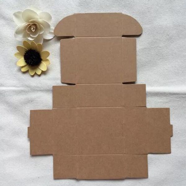 

10pcs/lot natural kraft box for jewelry,white kraft paper packing box,black small soap box,brown small mini cardboard gift boxes