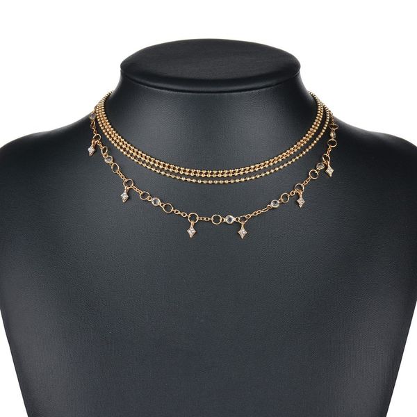 

gold color choker necklace for women short stars pendant chain necklaces & pendants laces velvet chokers necklace n1523, Black