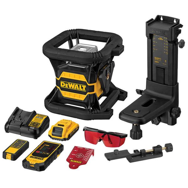 

Dewalt dw080lr 20 volt max red tough cordle tool connect rotary la er level