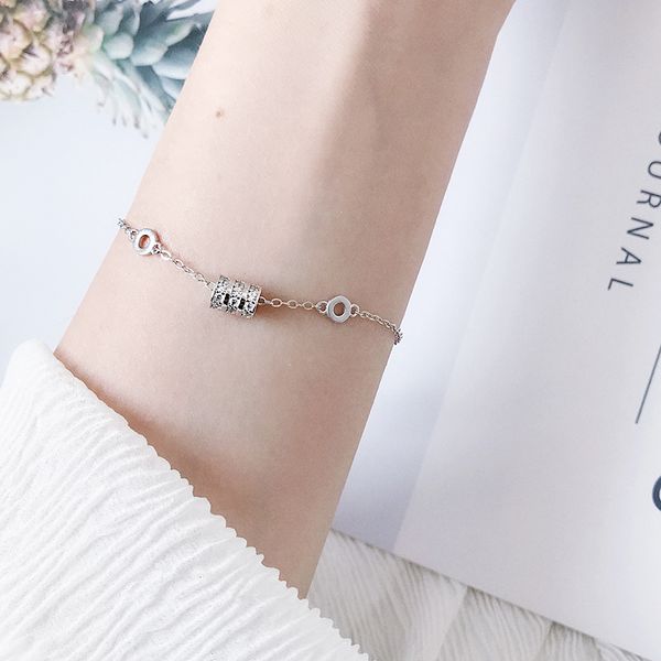 

s925 стерлингового серебра waistline браслет корейский стиль ins темперамент женщин красная книга same пункт ювелирные изделия подруги моды, Black