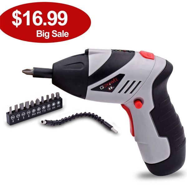 

goxawee 4.8v mini torque electric screwdriver rechargeable cordless screwdriver adjust speed professional home diy power tool