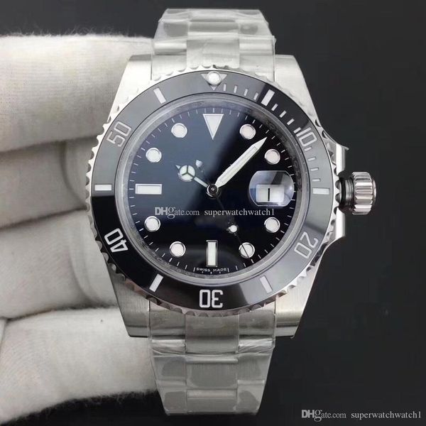 

hight quality nfactory v7 luxury mens automatic eta2836 watches 40mm 116610ln watches men ceramic bezel dial luminous diver, Slivery;brown