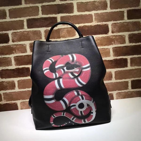 

2019 celebrity design letter embossed snake animal canvas leather backpack real leather man woman 451000 travel bag
