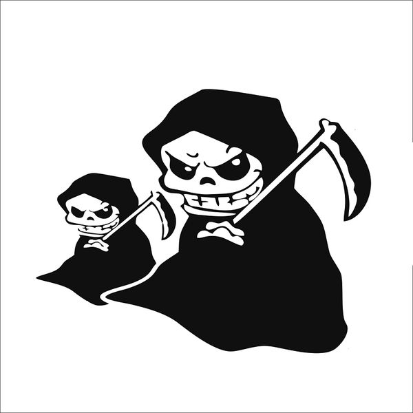 

15 * 12 см графика прохладный череп призрак винил автомобиль грузовик окно наклейка стикер шлем декор красивый и прохладный наклейки