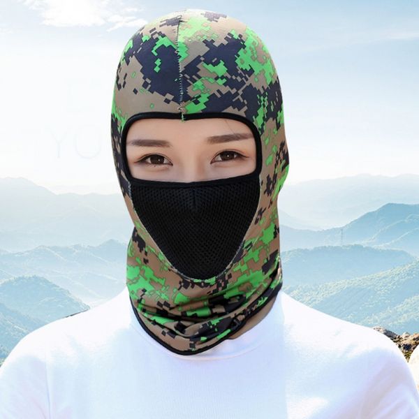 

outdoor balaclava full face mask ski neck protecting ultra thin breathable windproof cycling face mask, Black