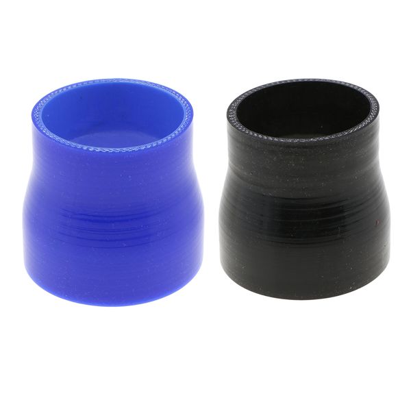 

2 шт синий + черный прямой силиконовый шланг редуктор труба труба ответвитель