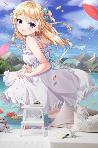 

self-adhesive] 3d girl 11236896 japan anime wall paper mural wall print decal murals