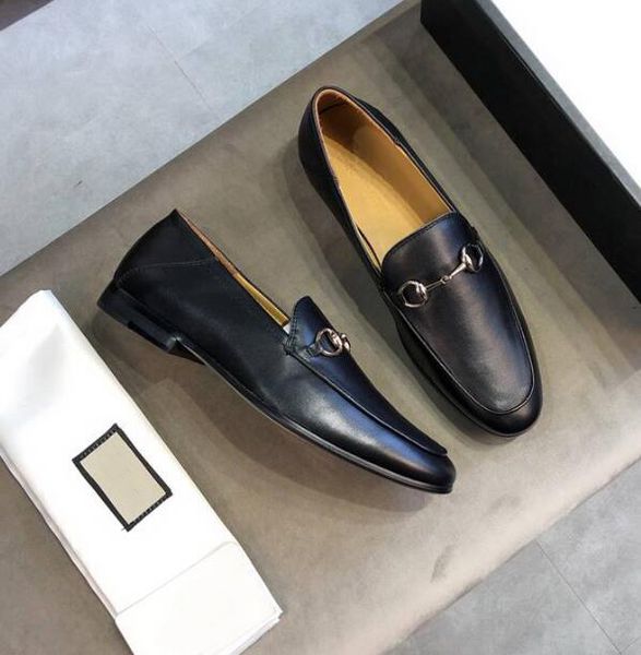 

оригинальная коробка] новое поступление мужчины оксфорды бизнес платье диск лучшие кожаные ботинки коровы сделано в италии размер 38-44, Black