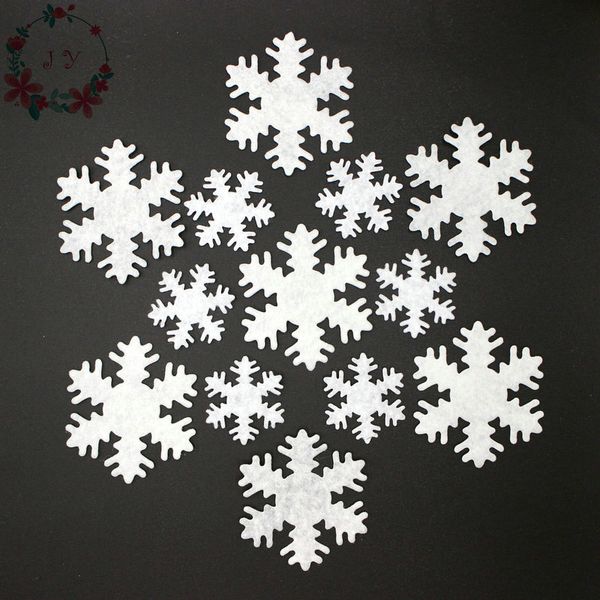 

300pcs/lot big white felt snowflake patch non-woven fabric applique edelweiss 30/50mm festival decor, diy works ing