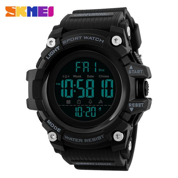 

skmei 1384 men sports watches countdown double time watch alarm chrono digital wristwatches 50m waterproof relogio masculino, Slivery;brown