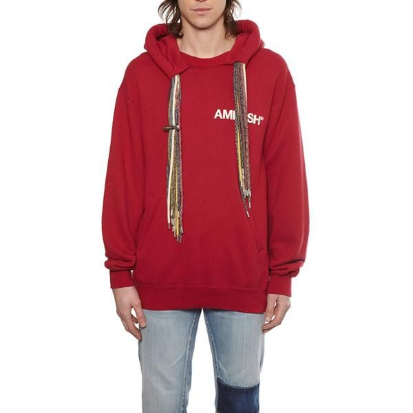 

mens sweater tide brand fashion design date red colored dirty braided hat rope male hip hop loose hooded sweater tide, Black