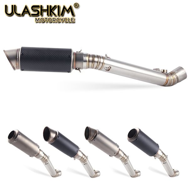 

motorcycle carbon fiber escape exhaust muffler escape link middle pipe full system slip on for zx10r zx-10r 2011-2017