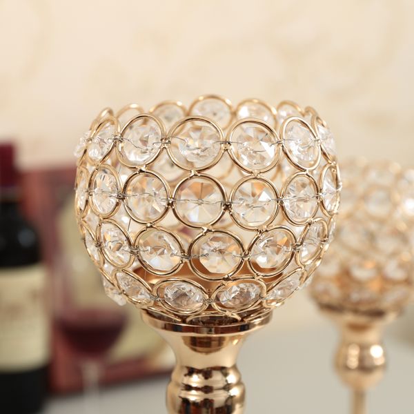 

crystal tealight candle holders metal glass candlesticks wedding table centerpiece party christmas home decoration hogar moderno