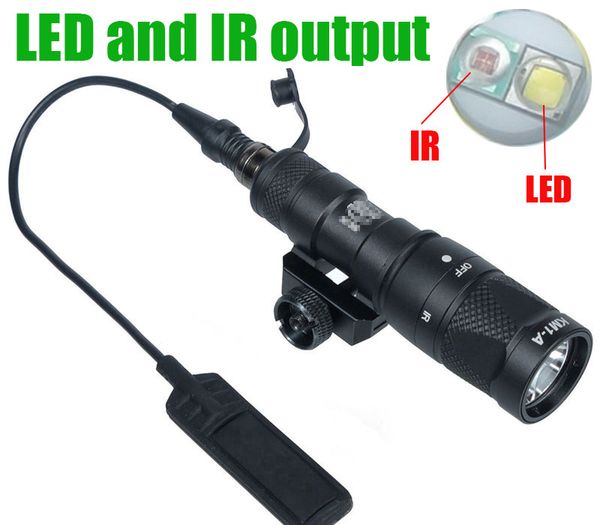 Tactical SF M300V-IR Escoteiro LED Light Gun Luz Branca Luz e saída IR Hunting Rifle Flashlight