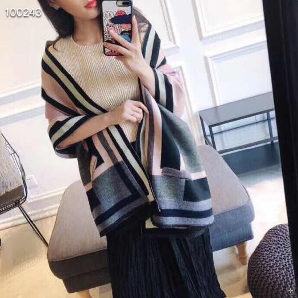 

new style scarf female winter thickening korean version 2019 new multi-color versatile with autumn and winter thermal shawl dual purpose, Blue;gray