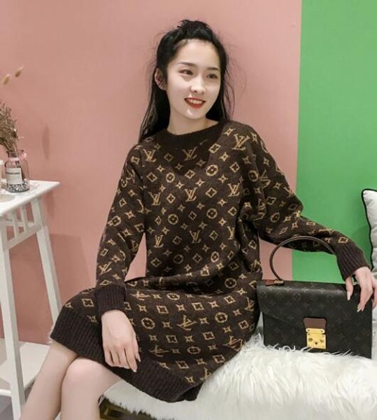 

new13 zzvv women autumn winter european style lluxury sweater deisgn long sleeve long sweater letter knitwear, White;black