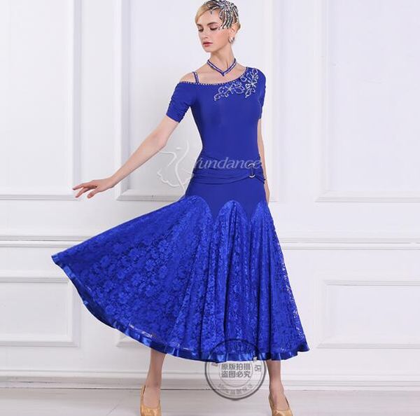 

customize blue short sleeve trot waltz tango practice ballroom dance dress social dance dress m-1634, Black;red