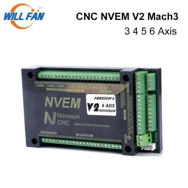 Will Fan NVEM V2 Mach3 Scheda controller 3 4 5 6 Assi Porta Ethernet 300KHz per macchina per incidere del router di CNC