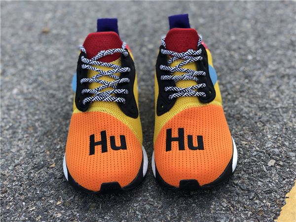

2019 new race pharrell williams x solar hu glide pack white black orange running mens sports outdoor shoes