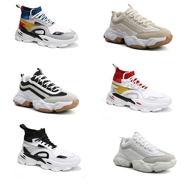 

2020 non-brand men running shoes sock shoes platform dad chaussures mens trainers walking athletic sport sneakers vintage 40-44 1-18, White;red
