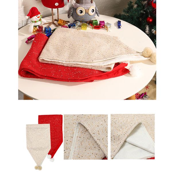 

christmas banquet decoration sequins wool christmas tablecloth home coffee table tv table mat wedding party decor flag