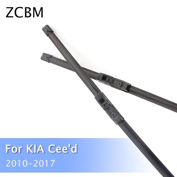

zcbm car front wiper blades for kia cee'd 2010 2011 2012 2013 2014 2015 2016 2017 hook type windshield wipers 2pcs a set