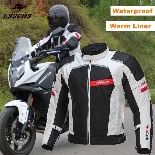 

lyschy мотоциклетная куртка мотоцикл езда куртка брюки водонепроницаемый мотоцикл полное тело защитное снаряжение броня зимняя мото одежда