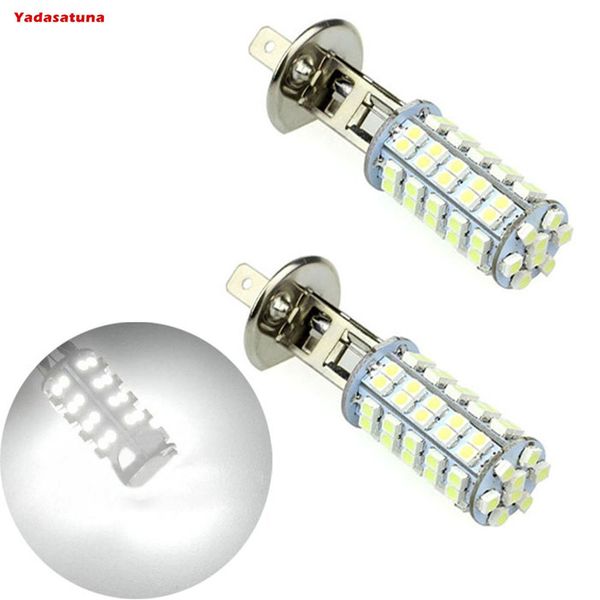 

par lampada h1 68 leds super branca farol de milha 12v