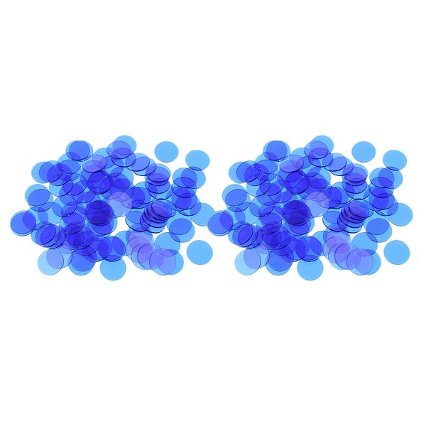 

200pcs professional bingo game chips counting bingo chips plastic blue
