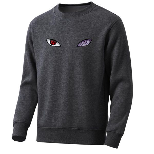 

anime men hoodie sharingan eye mens sweatshirt fashion fleece men's sportswear spring japanese harajuku sweatshirts, Black