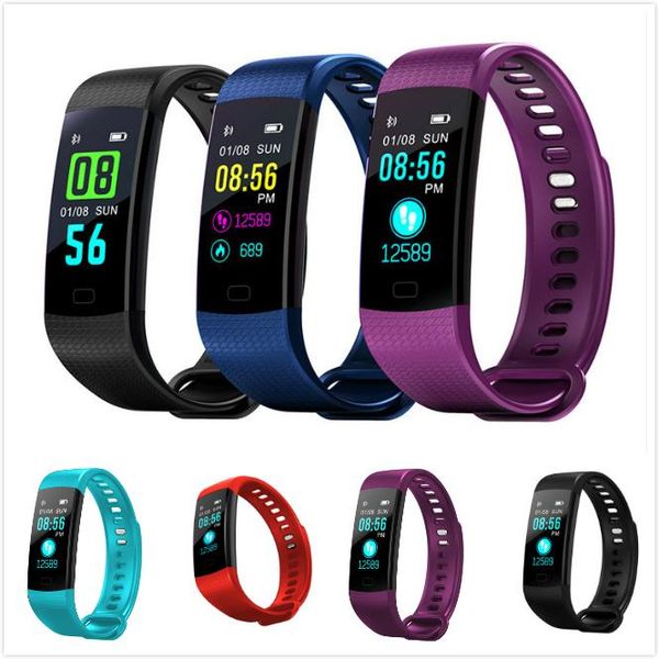 

new full touch screen bluetooth smart bracelet heart rate blood pressure monitor pedometer sports bracelet fitness tracker for men women