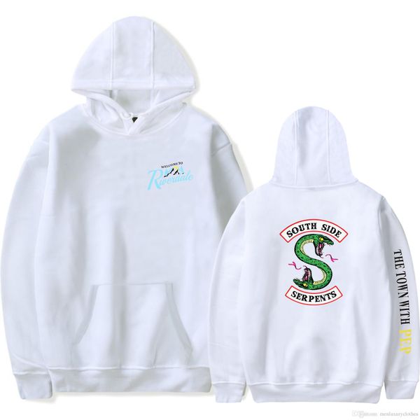 

american designer teenager hoodies mens riverdale hooded casual clothing sweatshirts, Black