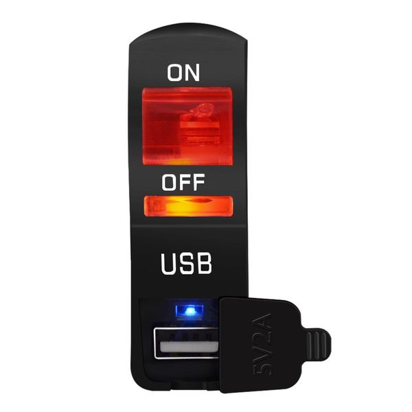 

motorcycle switche on off button for moto motor atv bike dc12v/2a with usb car charger motocycle accessries