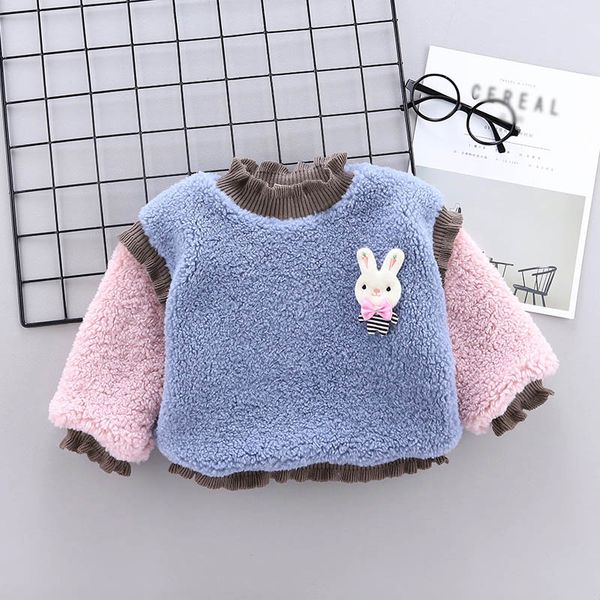 

baby girl sweatshirts autumn winter children kids long seeve girl hoodie thicke warm sweater 6m-4y, Black