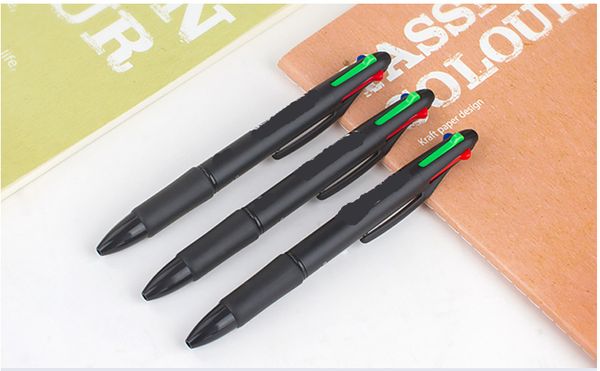 

multicolor pen fine point 4 in 1 colorful retractable ballpoint pens, multi function pen, (0.7mm) hipping, Blue;orange