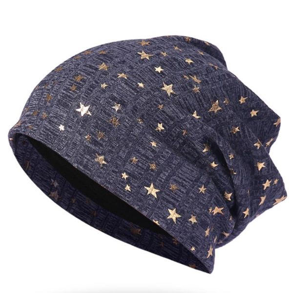 

women knitted bonnet skullcap covers cap stars stacking hat casual