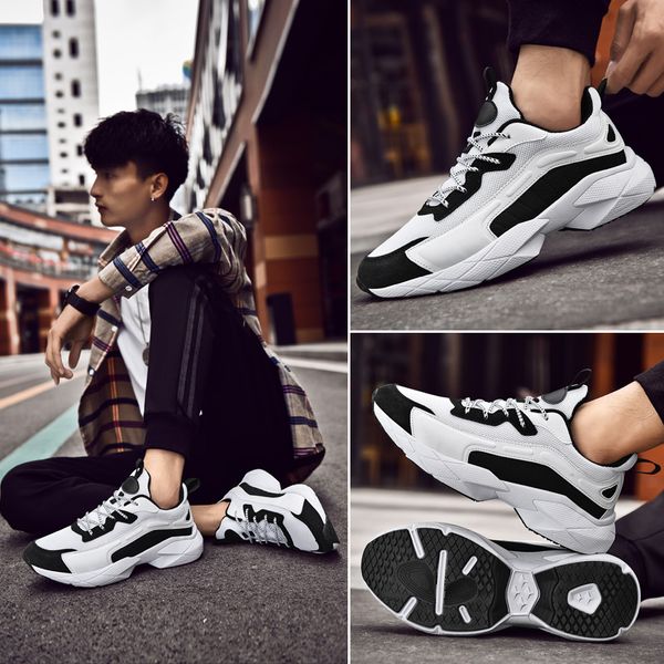 

genuine men dmx series walking shoes off color white sneakers roshing runner knit outdoor sports royal bridge designer men us 12, Black