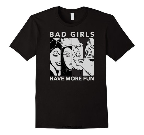 

смешные люди тенниска женщины новизна tshirt злодеи bad girls t shirt мужчины печать хлопок o образным вырезом рубашки, White;black