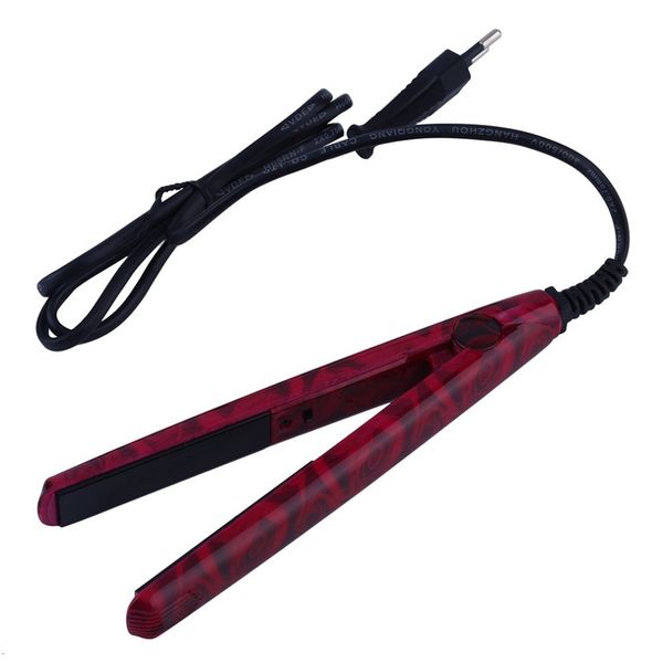 

professional mini hair straightening wand straightening irons hair straightener crimper styling tools stylist supplies iron, Black