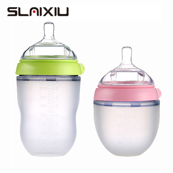 

baby breastmilk bottle wide neck soft silicone feeding container baby water bottle kids nursing bottles