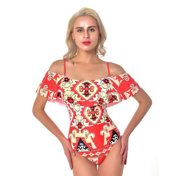 

bohemian пляж купальник женский европейский и американский шаблон бикини бикини женщин бассейн один кусок сексуальный купальник, White;black