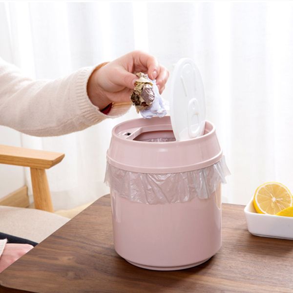 

mini trash can basket with cover garbage box trash bin