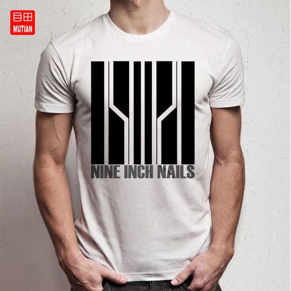 

как девять дюймов ногти линии дизайн футболки, White;black