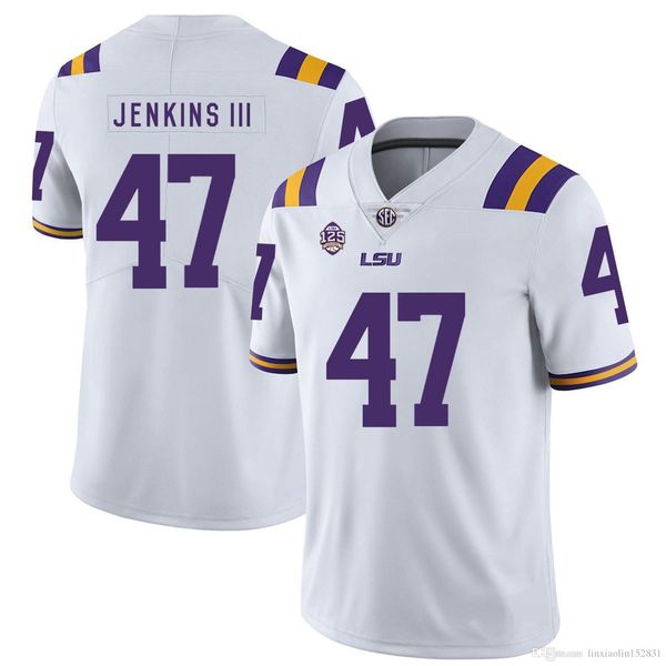 

nelson jenkins iii stitched mens lsu tigers tre'davious white rashard robinson odell beckham jr. white purple ncaa college jersey, Black